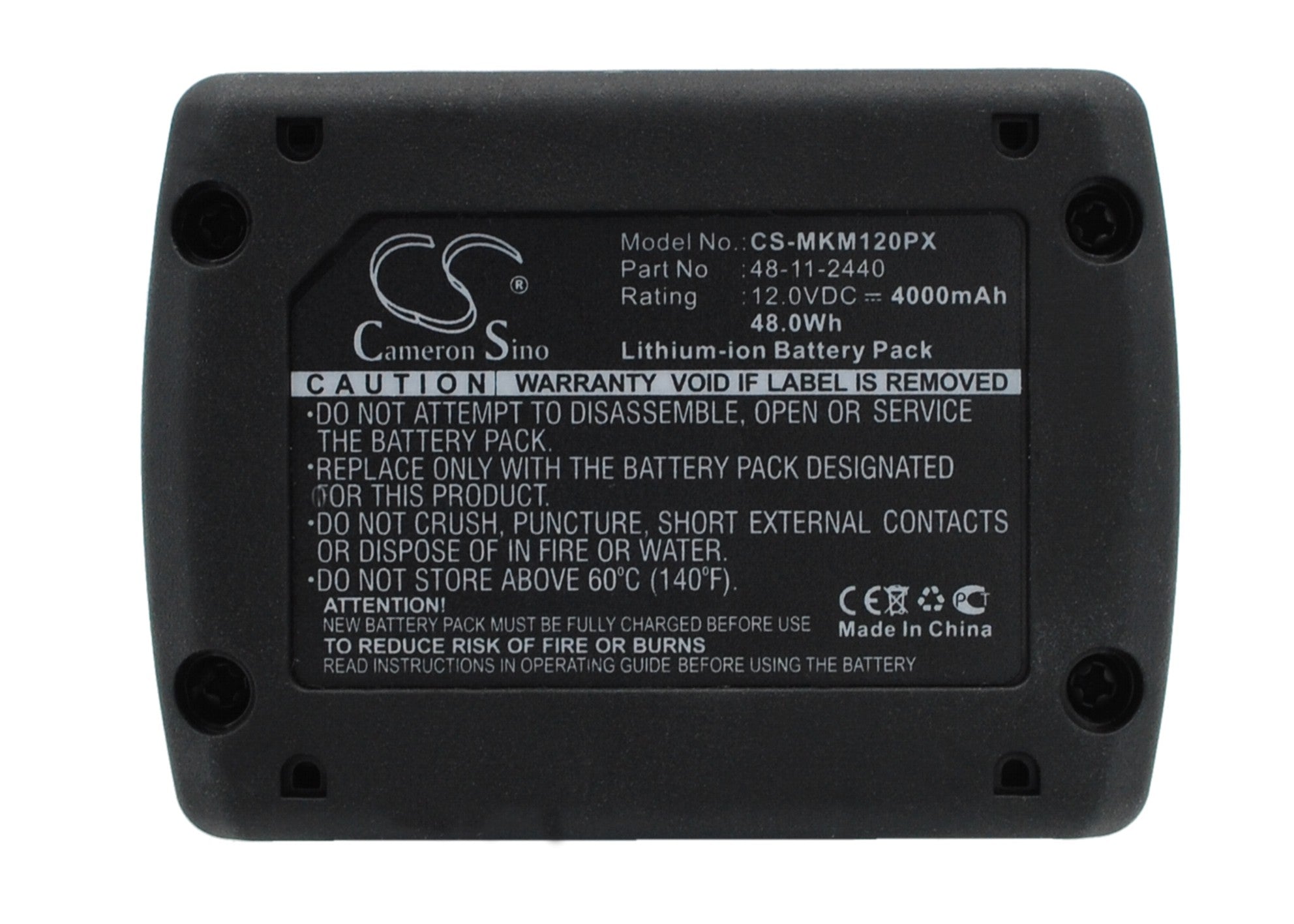 Milwaukee 48-11-2420, 48-11-2440, 48-11-2401, 48-11-2402 12V Battery - 4000mAh