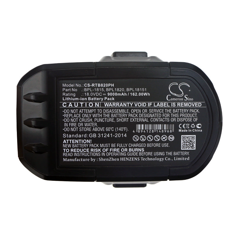 18V Battery - Ryobi 18V ONE+  9000mAh